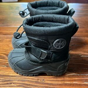Totes Toddler Taelor Black Winter Boots Size 5T